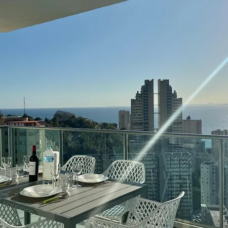 Highrise With Stunning Views From Private Balcony 85 公寓 貝尼多姆